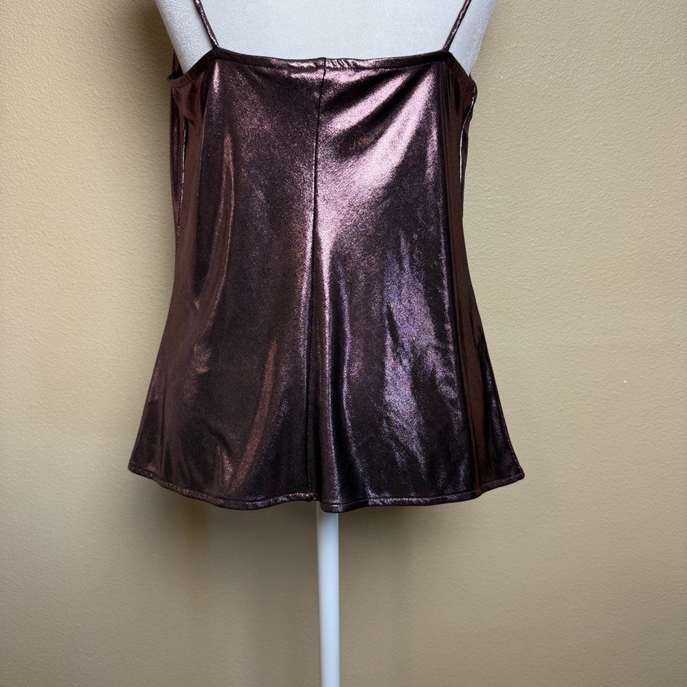 Zara Metallic Draped Cowl Neck Camisole, Small - Picture 7 of 8